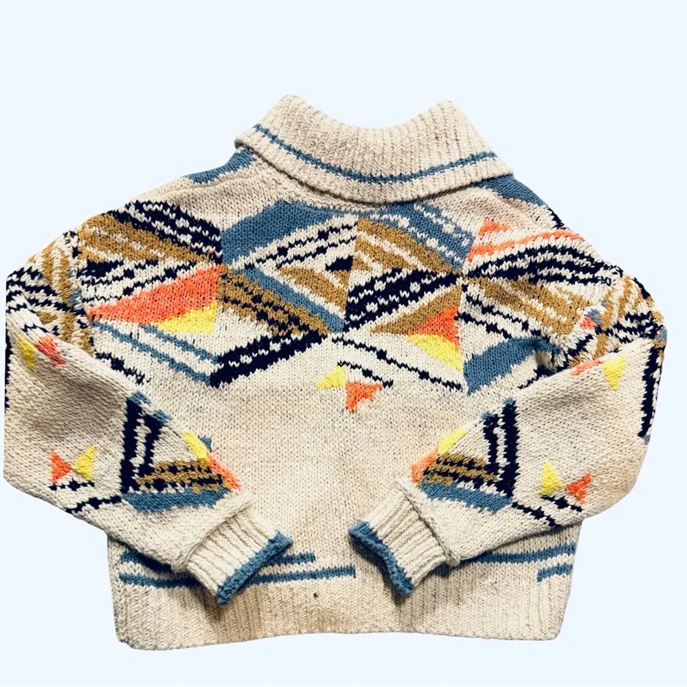 Pilcro Anthropologie Chunky Southwestern Cardigan Sweater-Size Small - Picture 5 of 8